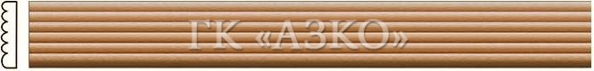 Молдинг резной из натурального дерева — А326
